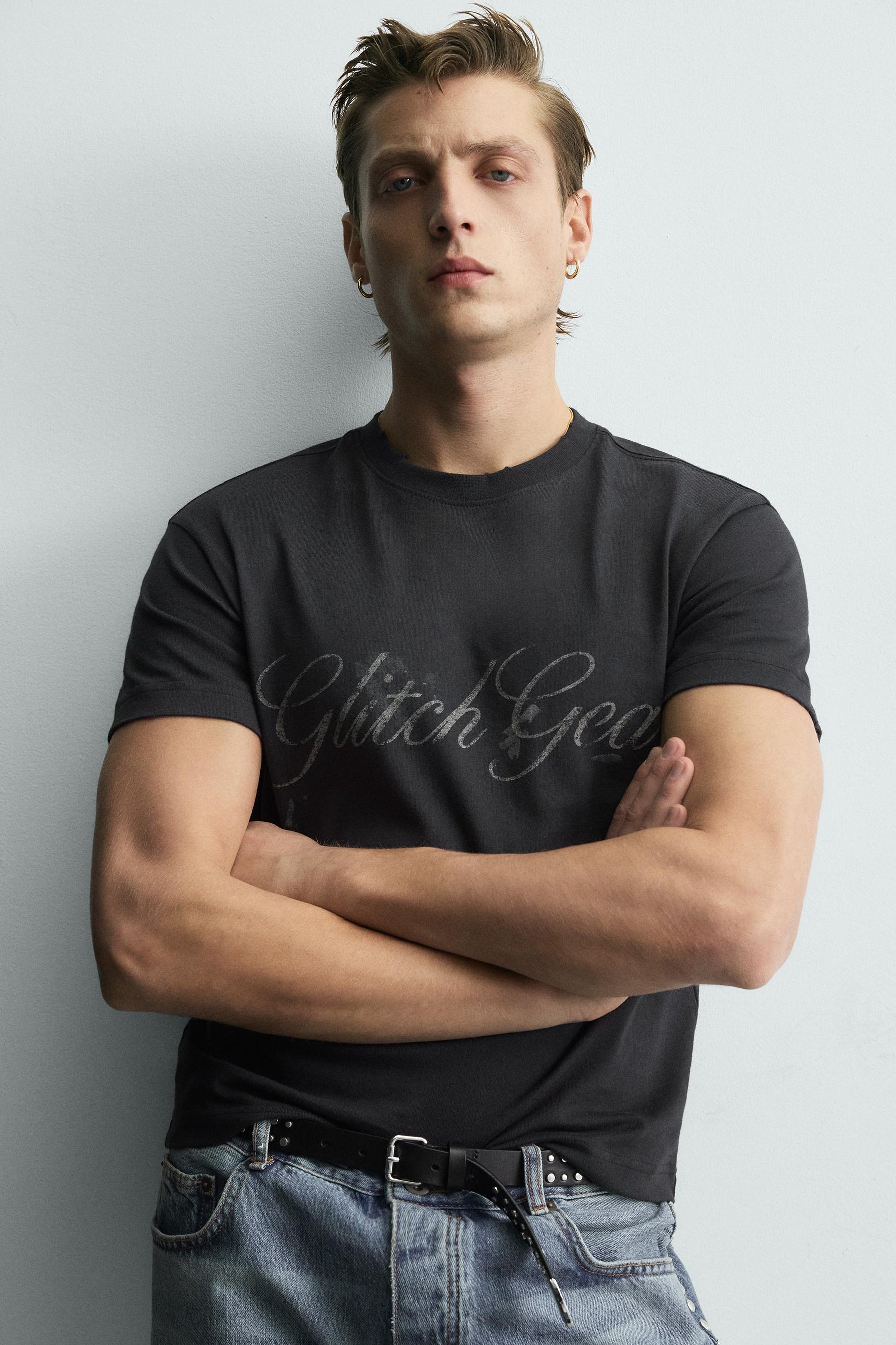 WASHED SLOGAN CROPPED FIT T-SHIRT - Image 5