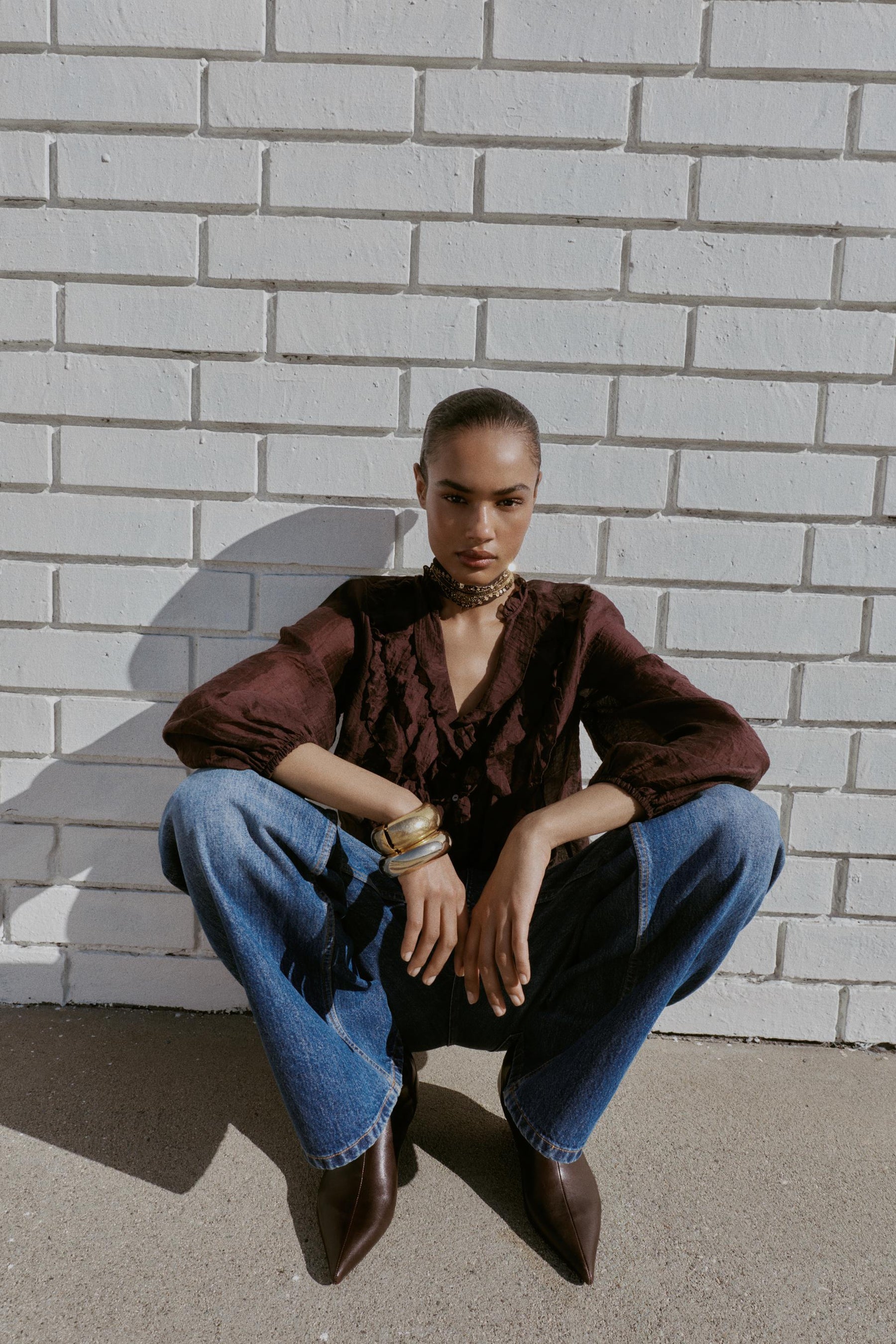 Ruffled Fashion Blouse