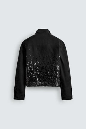 Cropped Sequin Jacket