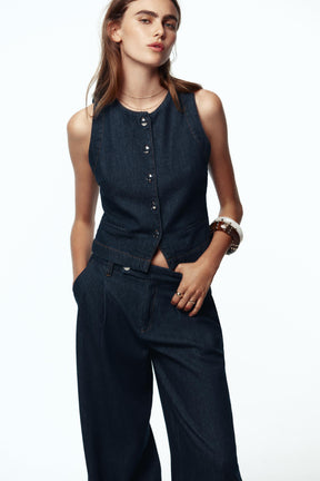 WIDE-LEG MID-WAIST JEANS