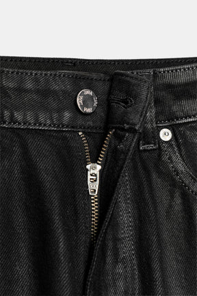 Coated High-Waist Regular Jeans