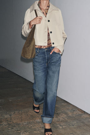 WATER-REPELLENT SHORT TRENCH COAT ZW COLLECTION - Image 5