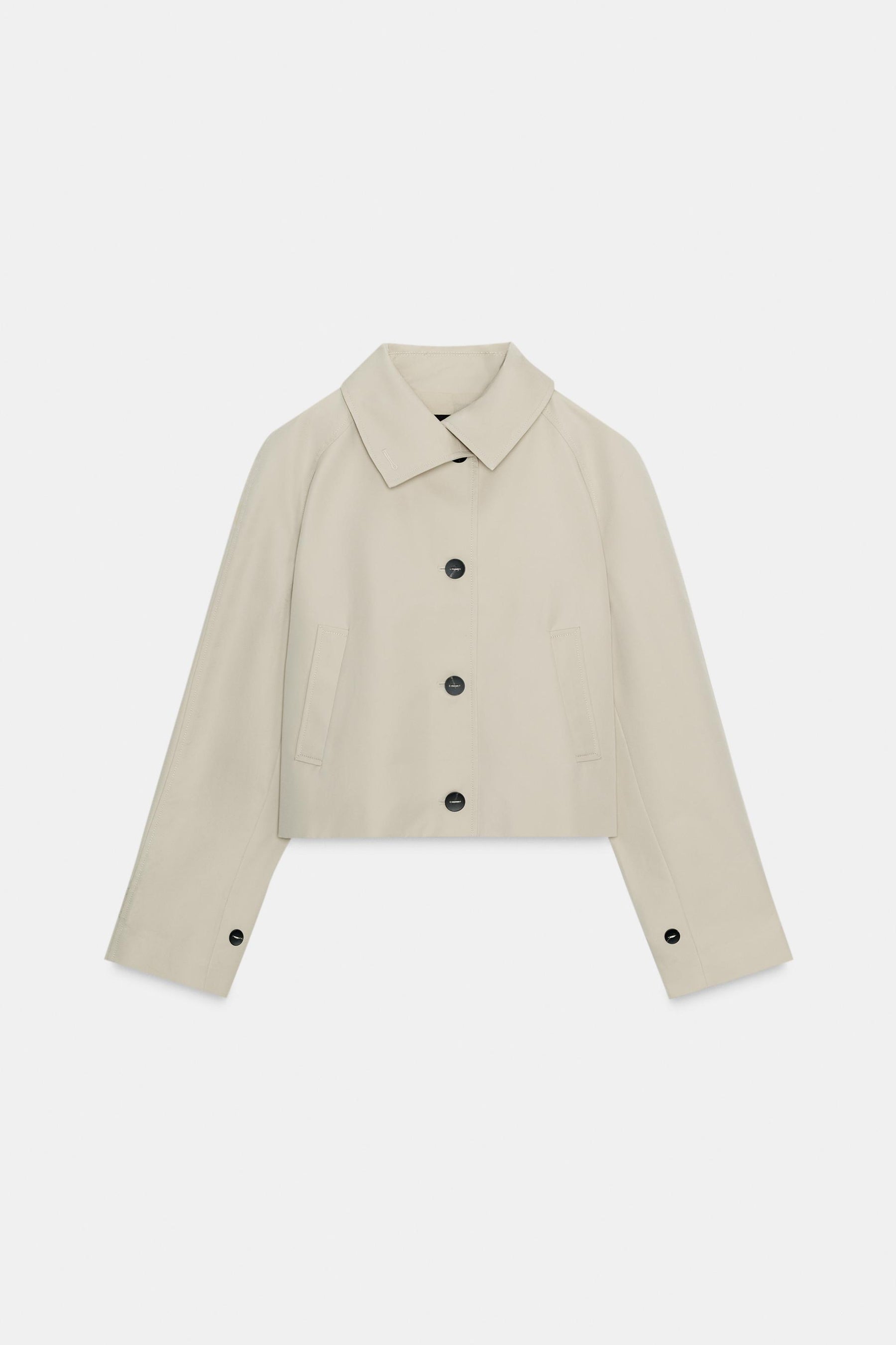 WATER-REPELLENT SHORT TRENCH COAT ZW COLLECTION - Image 6