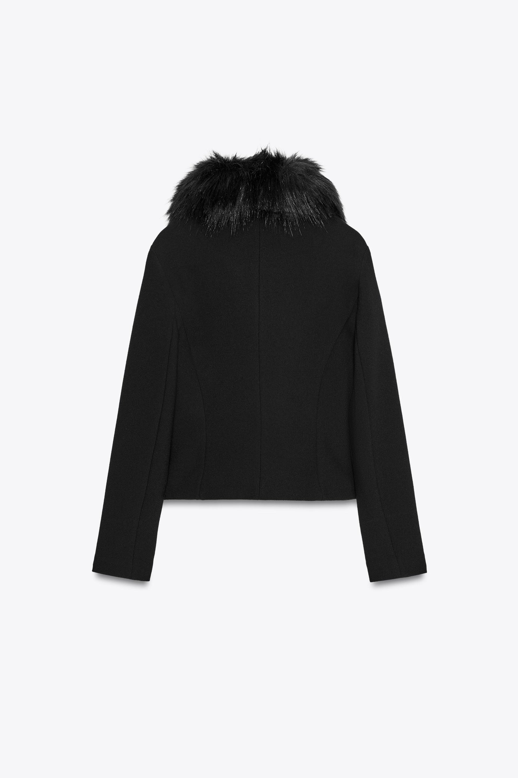 ZW COLLECTION FITTED FAUX FUR COLLAR JACKET - Image 8