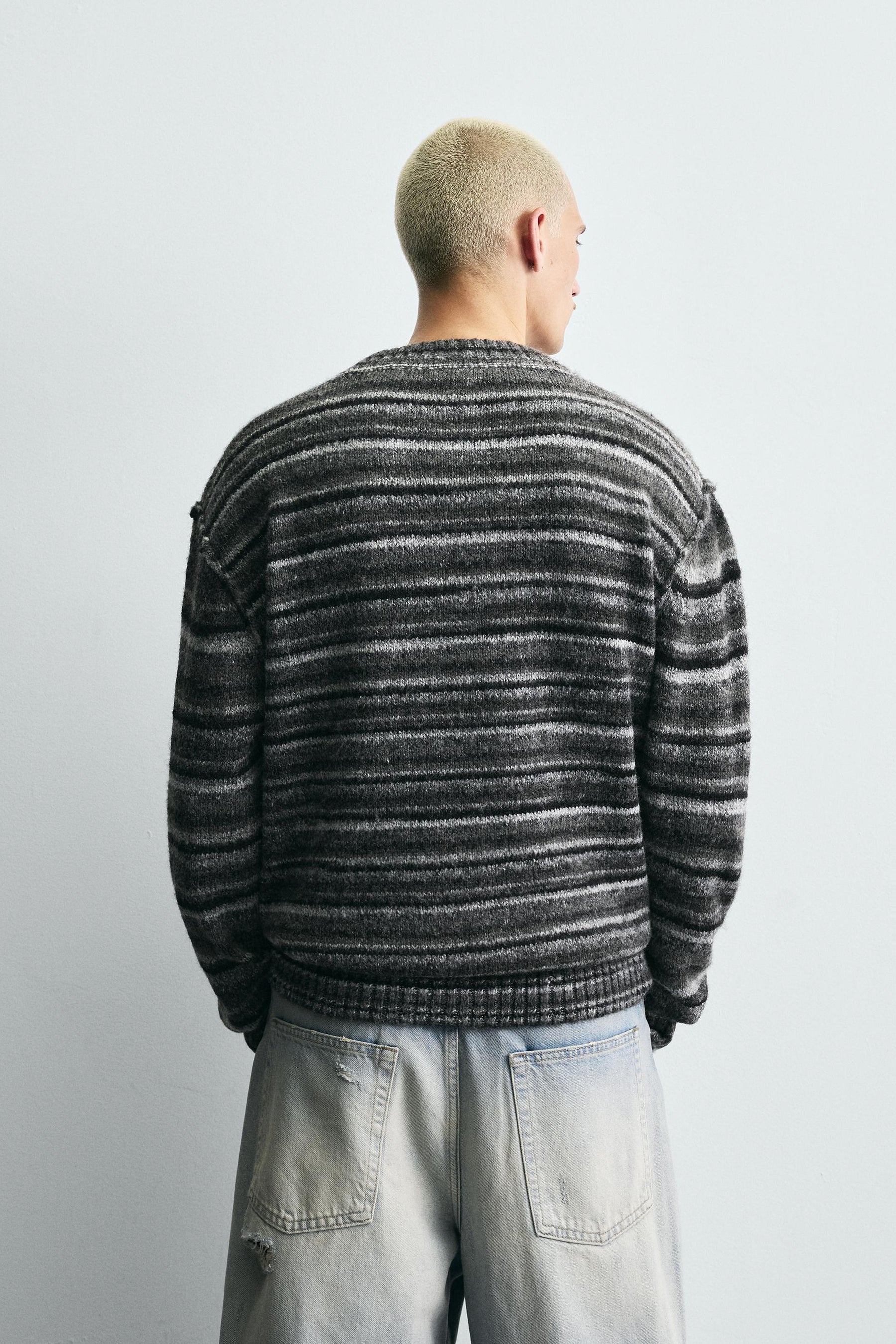 STRIPED JACQUARD CARDIGAN - Image 3