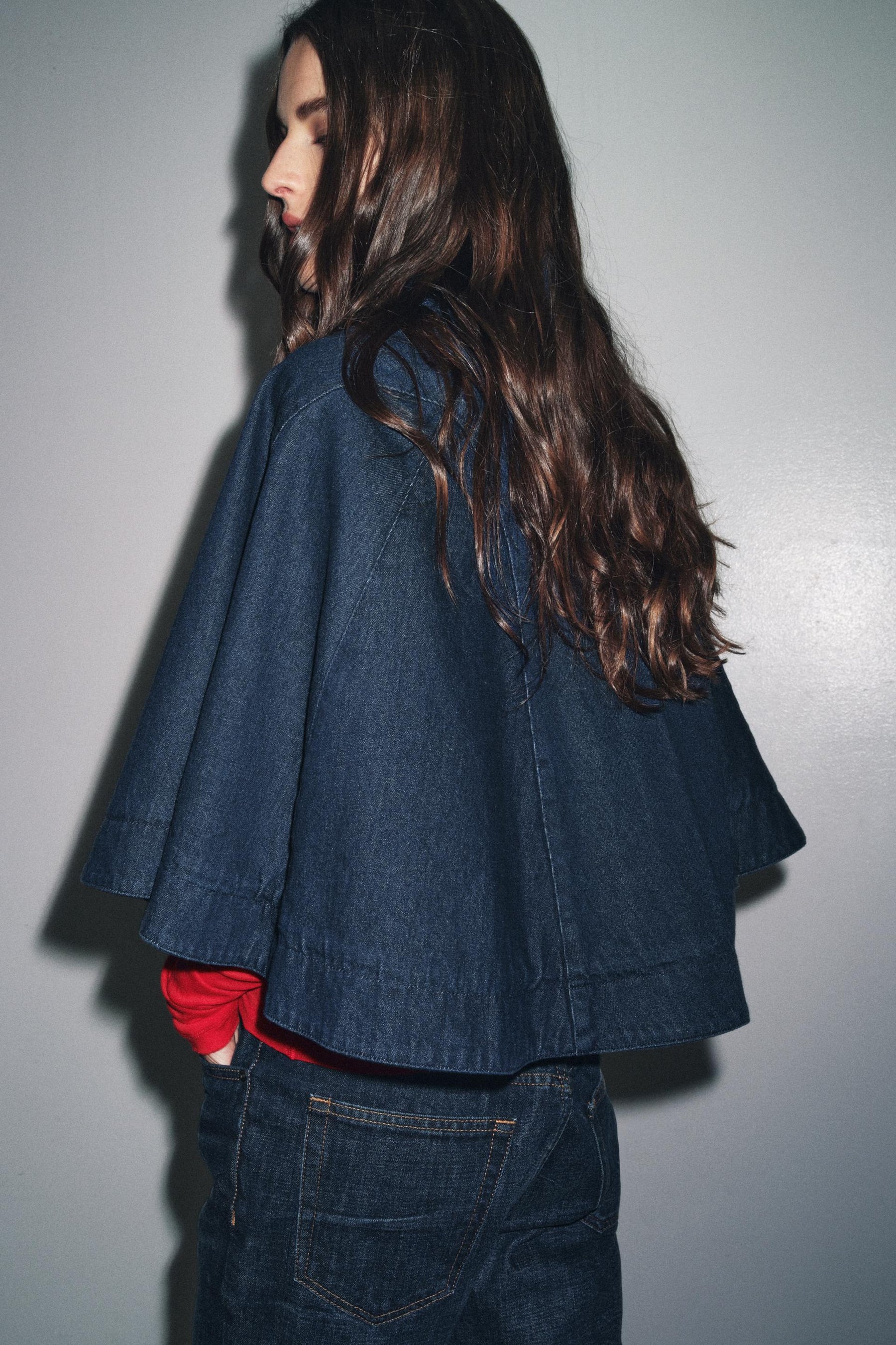 DENIM CAPE WITH TOGGLES - Image 6