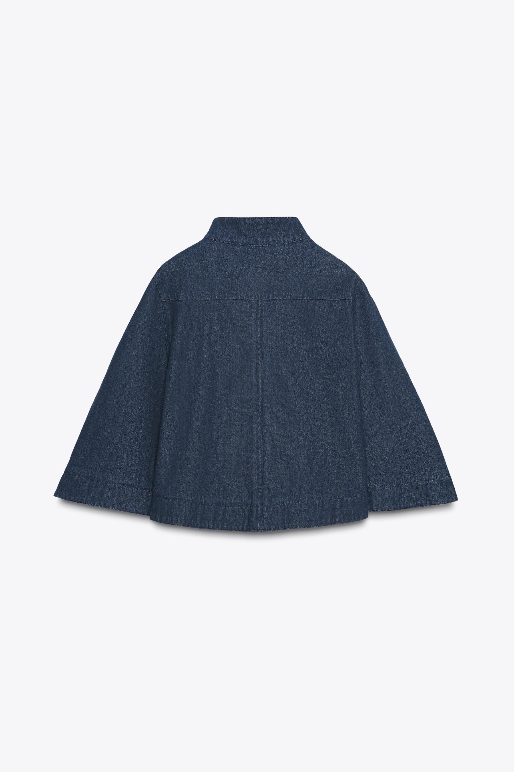 DENIM CAPE WITH TOGGLES - Image 8
