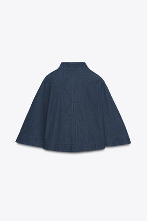 DENIM CAPE WITH TOGGLES - Image 8