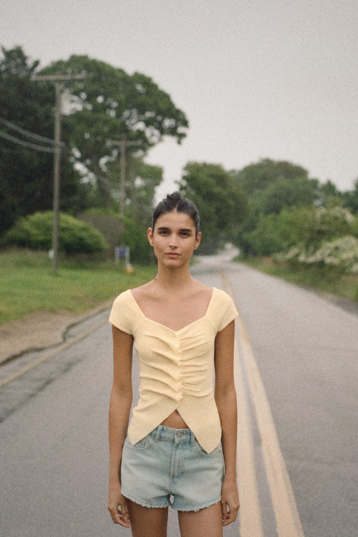 GATHERED KNIT TOP - Image 1