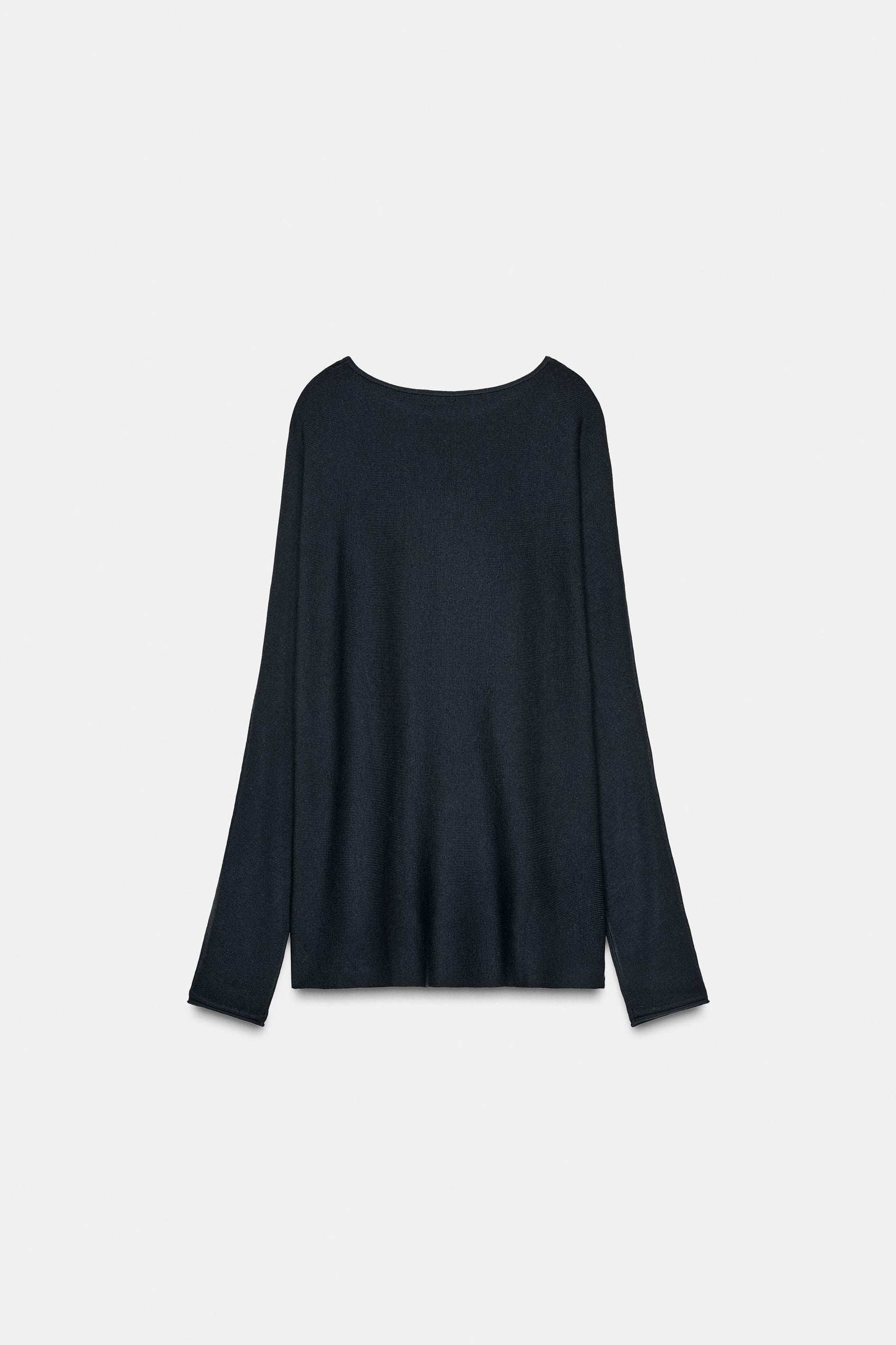 LONG CAPE KNIT SWEATER - Image 5