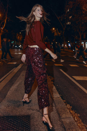 ASYMMETRIC RHINESTONE KNIT JUMPER - Image 3