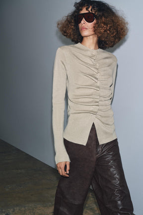 DRAPED KNIT CARDIGAN - Image 2