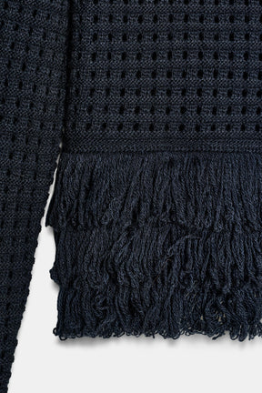 FRINGED PLAID KNIT JUMPER - Image 5