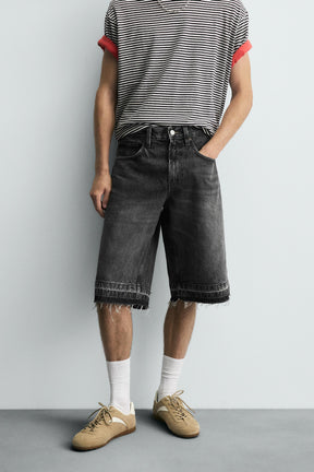 BAGGY FIT DENIM BERMUDA SHORTS - Image 2