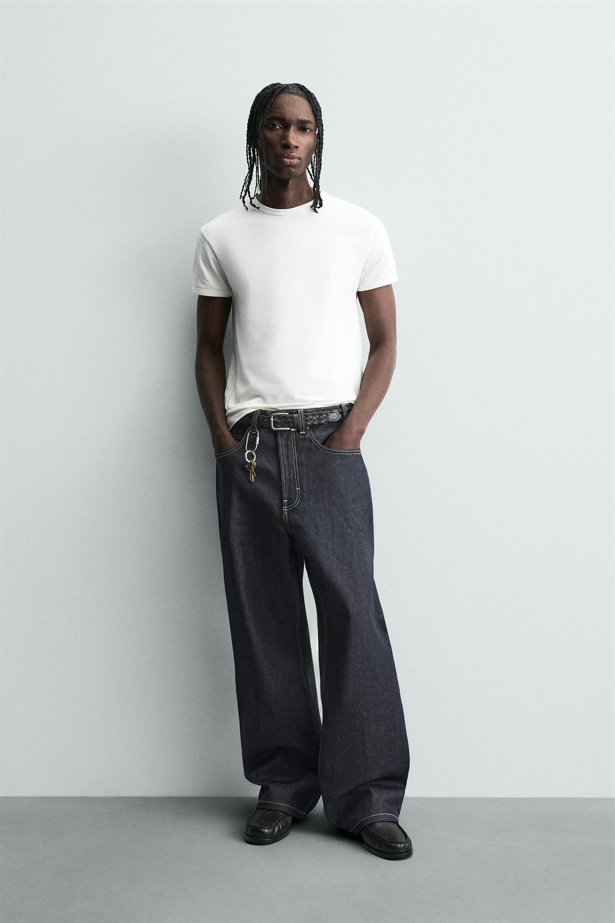 BAGGY JEANS WITH TOPSTITCHING - Image 1