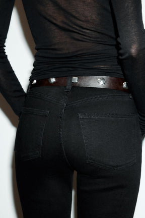 Cropped Flare High-Waist Jeans