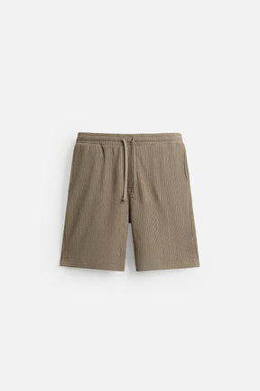 IRREGULAR TEXTURED BERMUDA SHORTS - Image 5