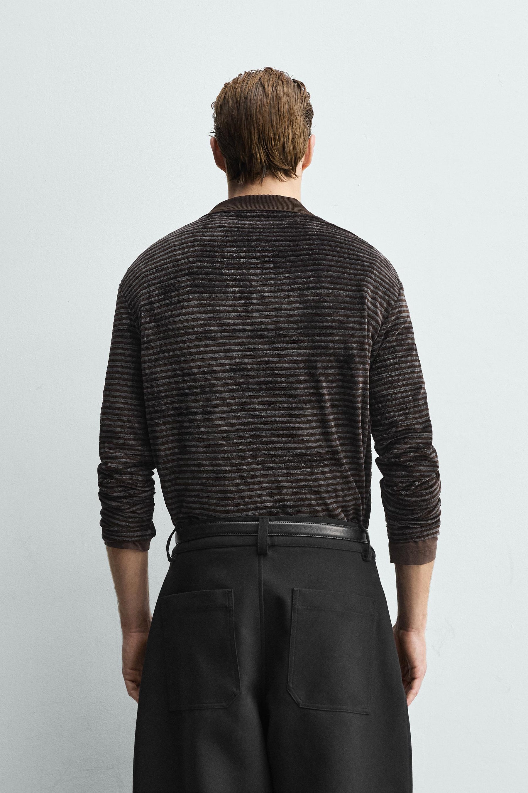 WASHED TEXTURED POLO SHIRT - Image 3