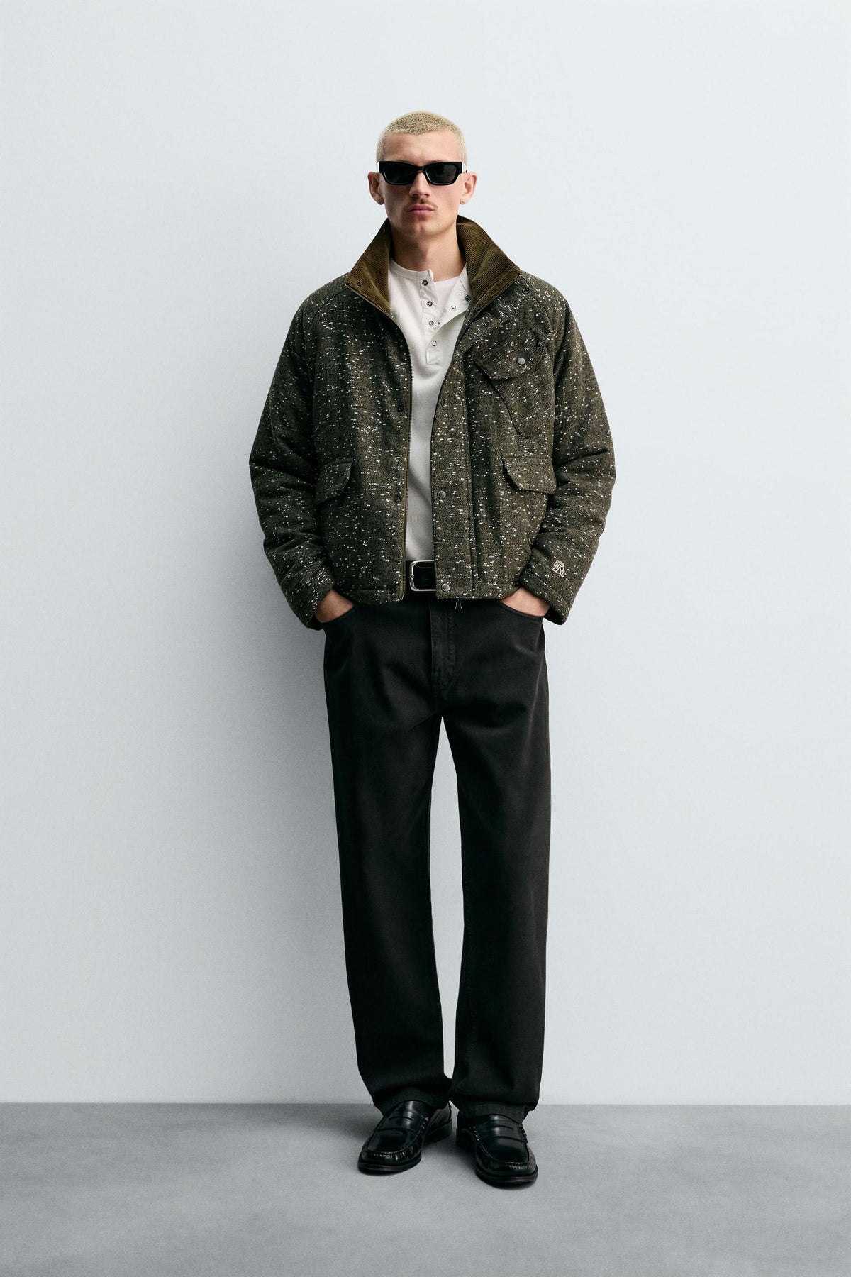 HERRINGBONE TEXTURED JACKET - Image 1