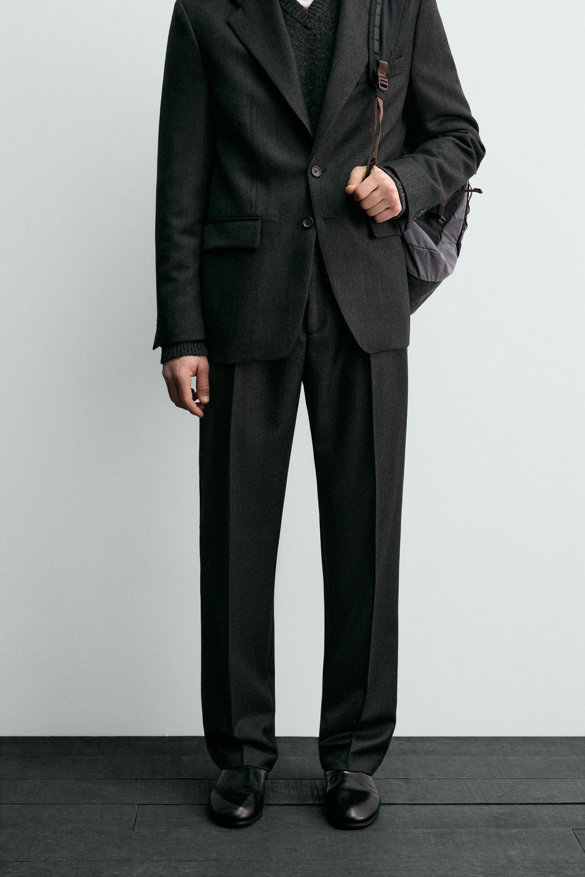 AARON LEVINE X WOOL TWILL SUIT TROUSERS - Image 2