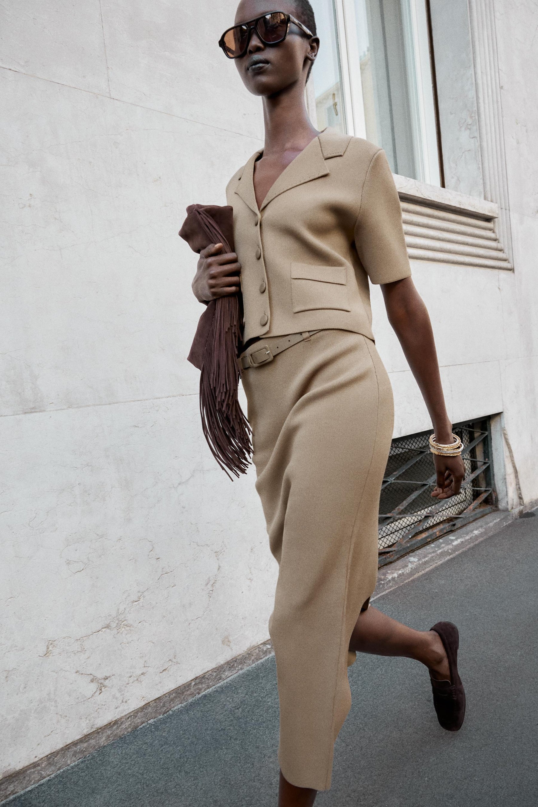 SHORT SLEEVE KNIT CARDIGAN - Image 3