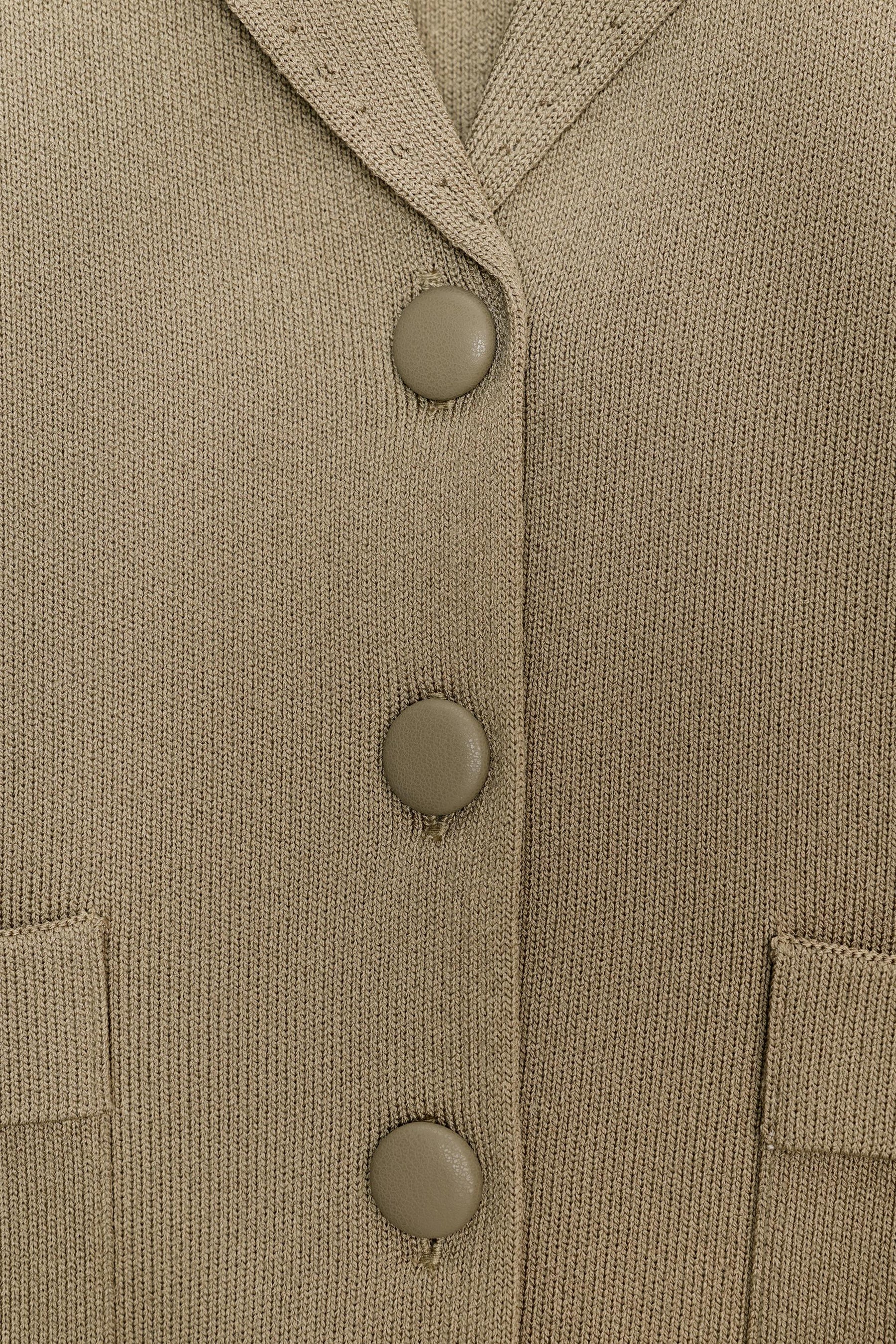 SHORT SLEEVE KNIT CARDIGAN - Image 7