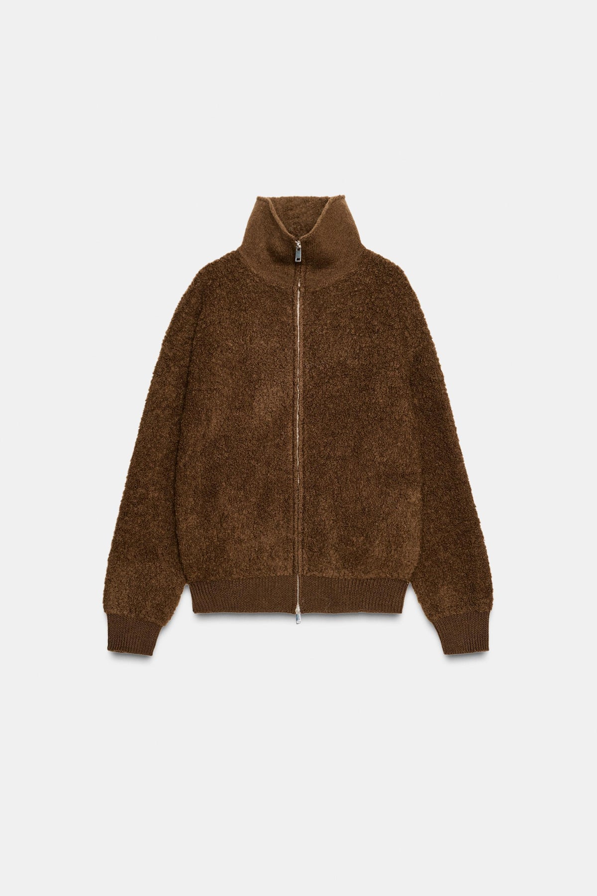 100% BOUCLÉ WOOL BOMBER JACKET - Image 1