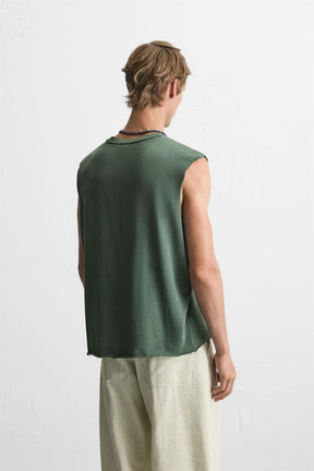 IRREGULAR KNIT TANK TOP - Image 3