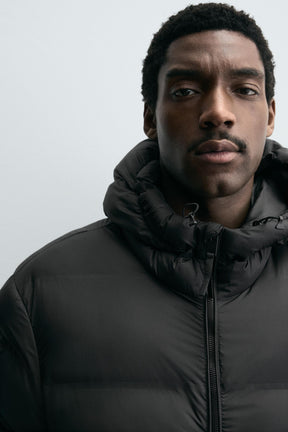 WATER-REPELLENT HOODIE PUFFER JACKET - Image 5