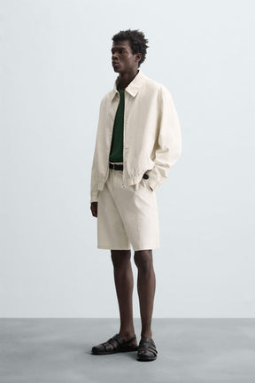 STRIPED REGULAR FIT BERMUDA SHORTS - Image 3