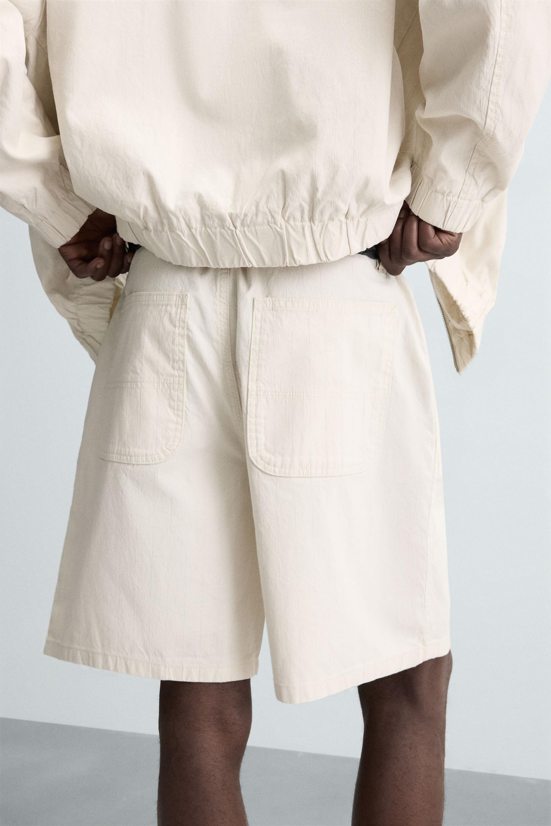 STRIPED REGULAR FIT BERMUDA SHORTS - Image 4