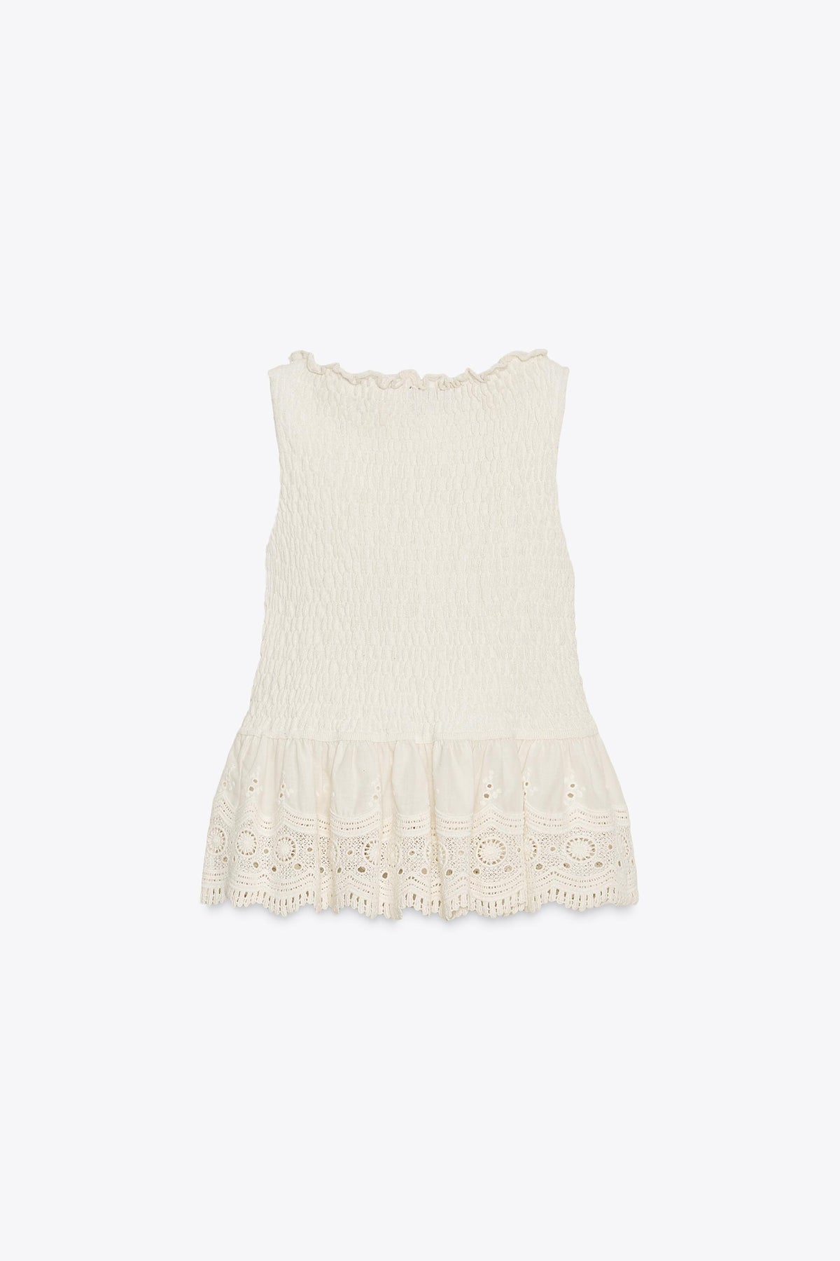 COMBINATION KNIT ROMANTIC TOP - Image 1