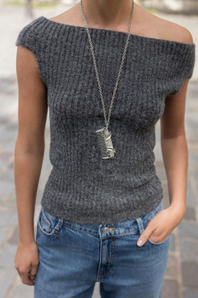 RIBBED KNIT TOP - Image 3