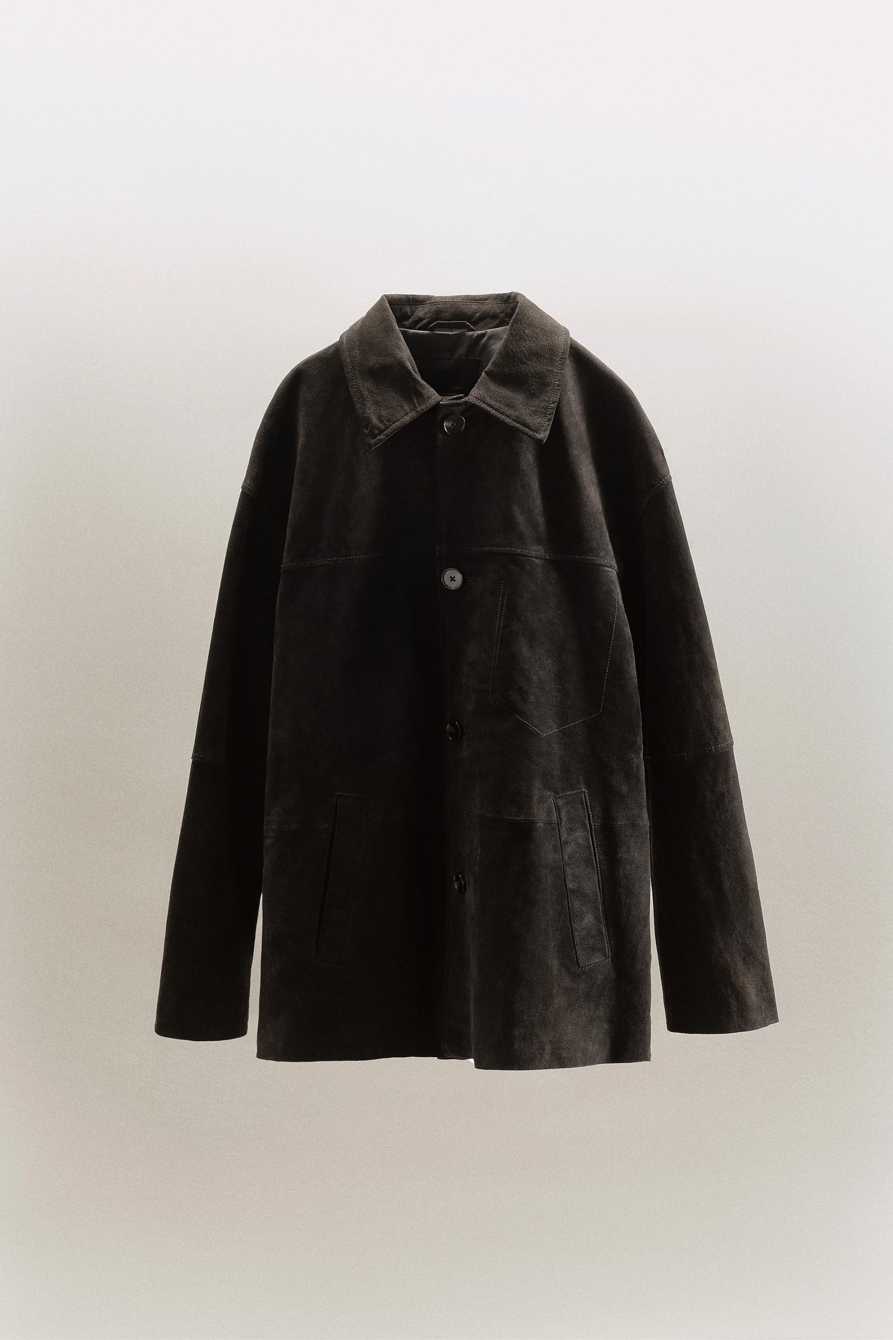 OVERSIZED 100% LEATHER SUEDE JACKET - Image 4