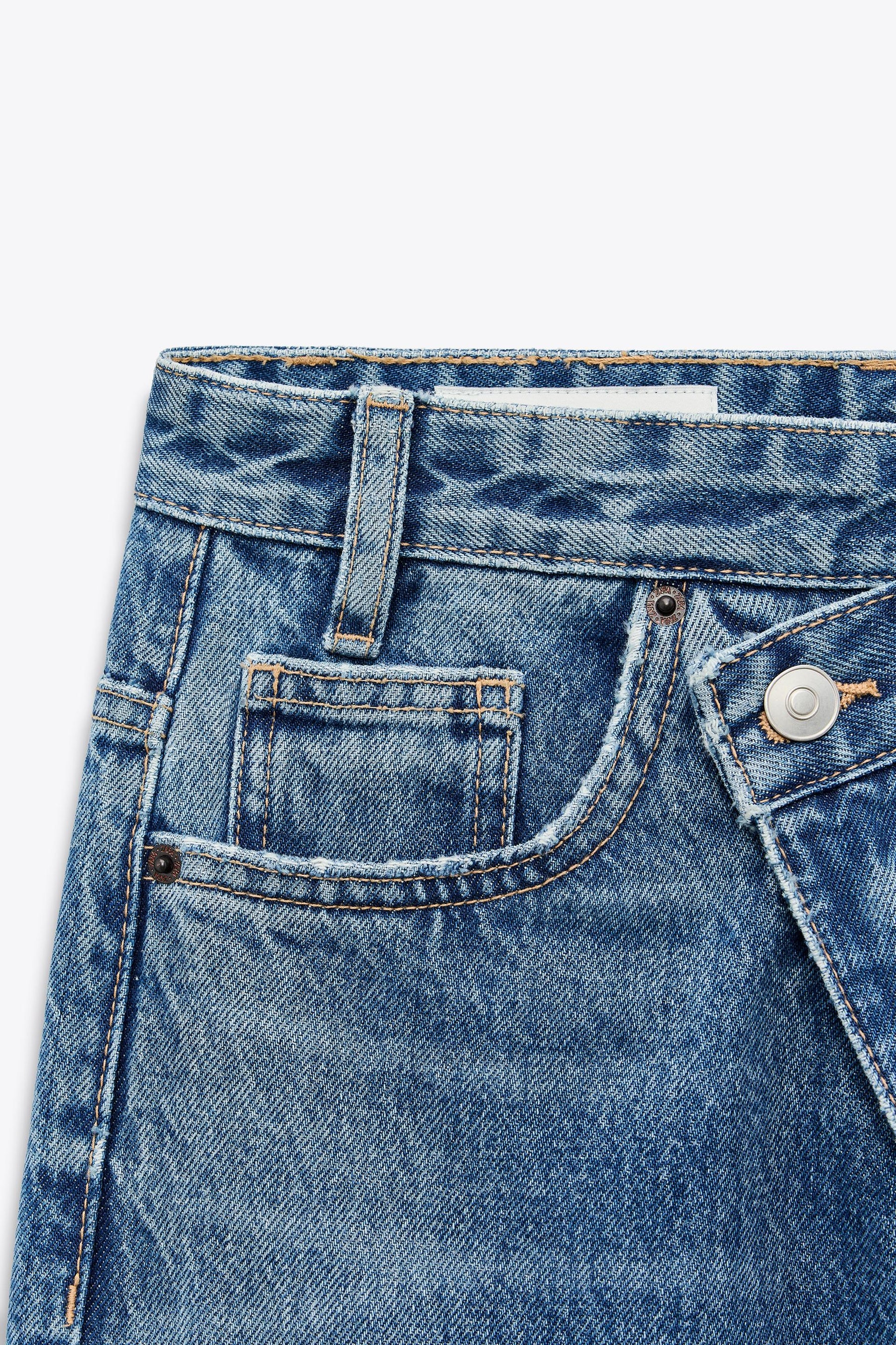 Wide-Leg Crossover Jeans