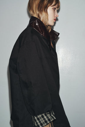 ZW COLLECTION CONTRAST COLLAR JACKET - Image 5