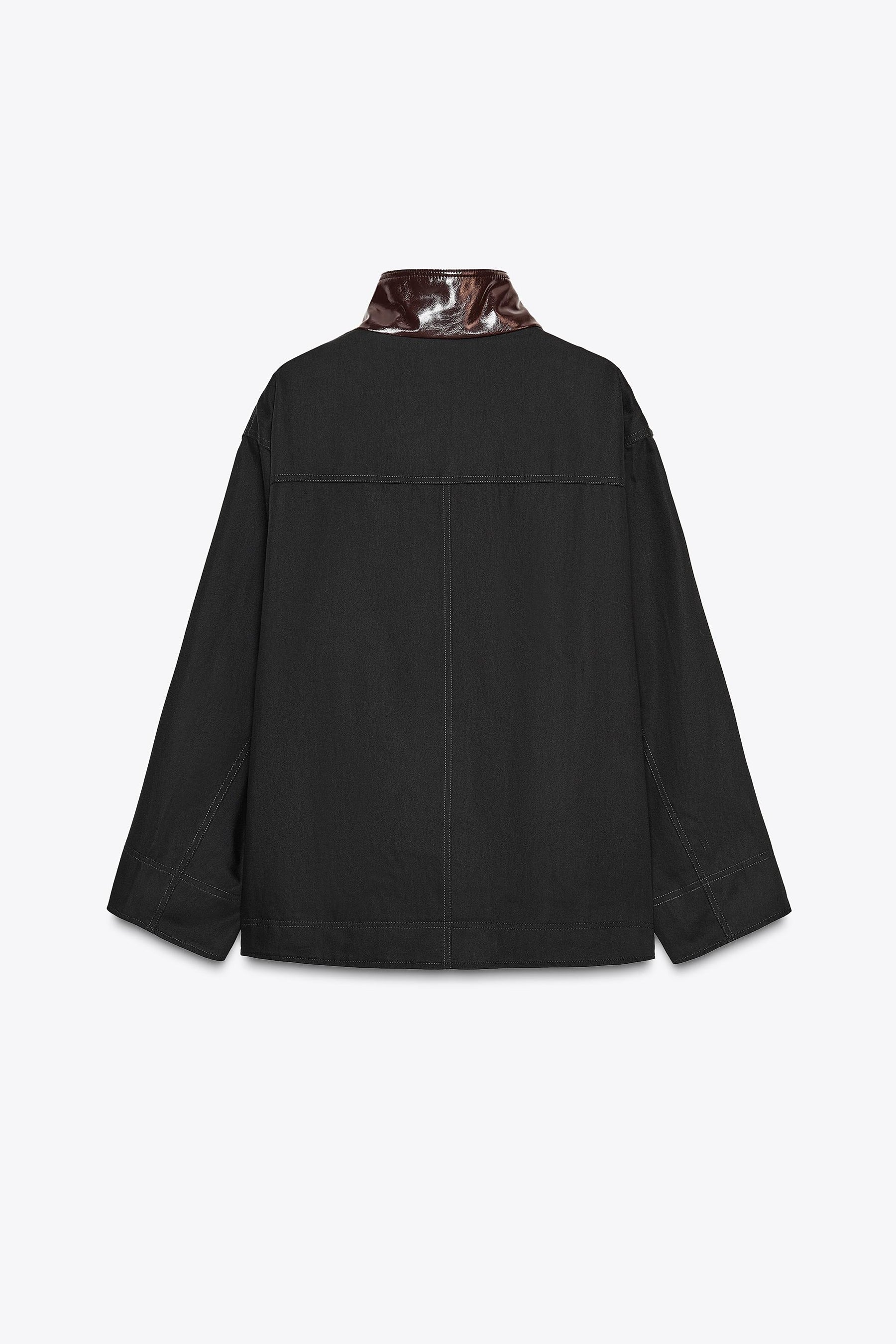 ZW COLLECTION CONTRAST COLLAR JACKET - Image 7