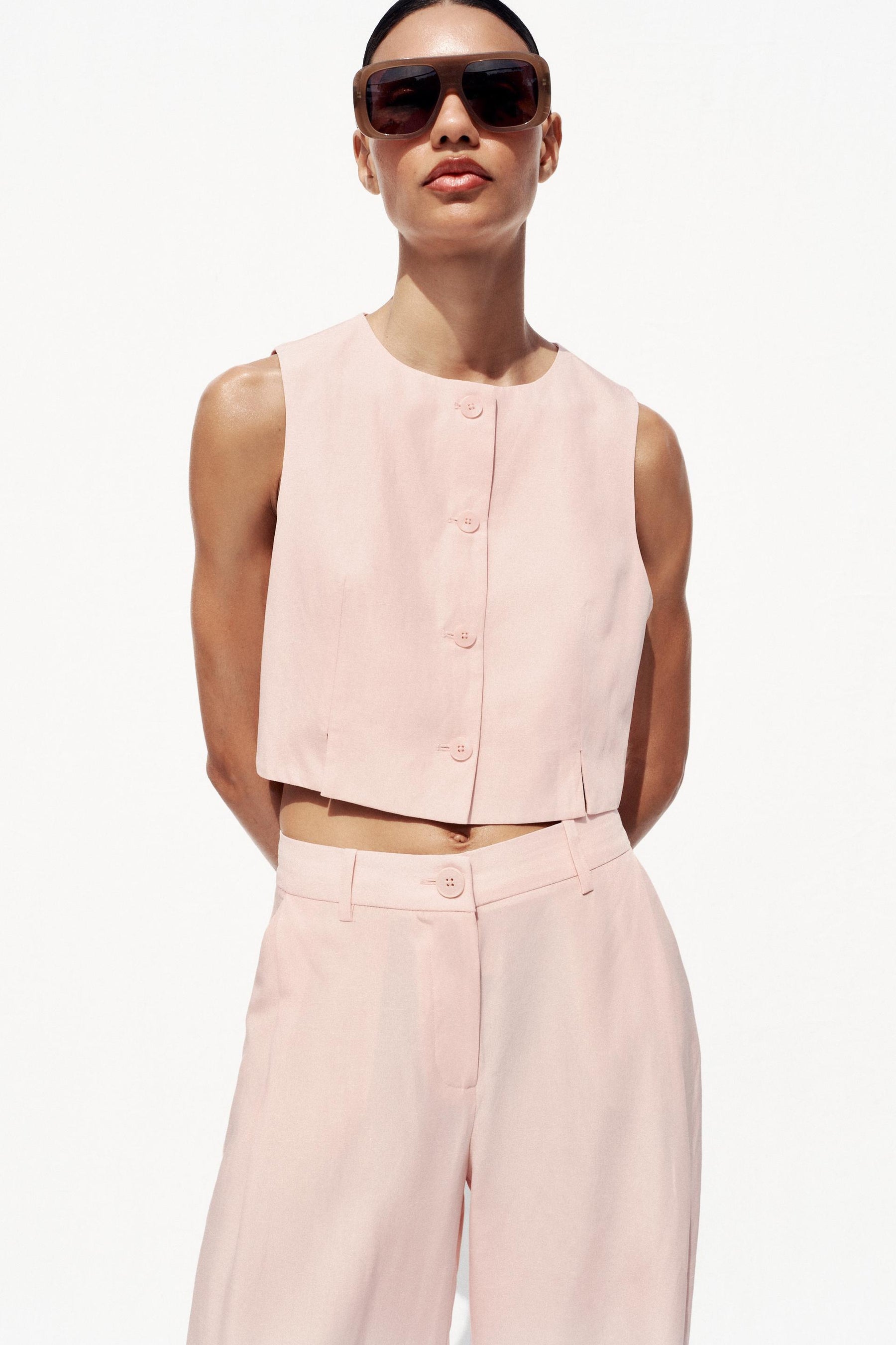 WIDE-LEG TAILORED TROUSERS