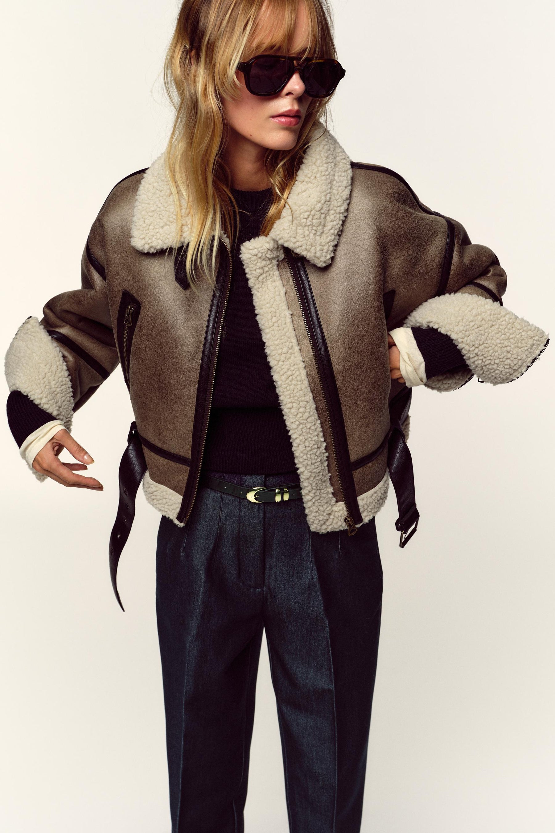 High-Waist Trousers with Belt