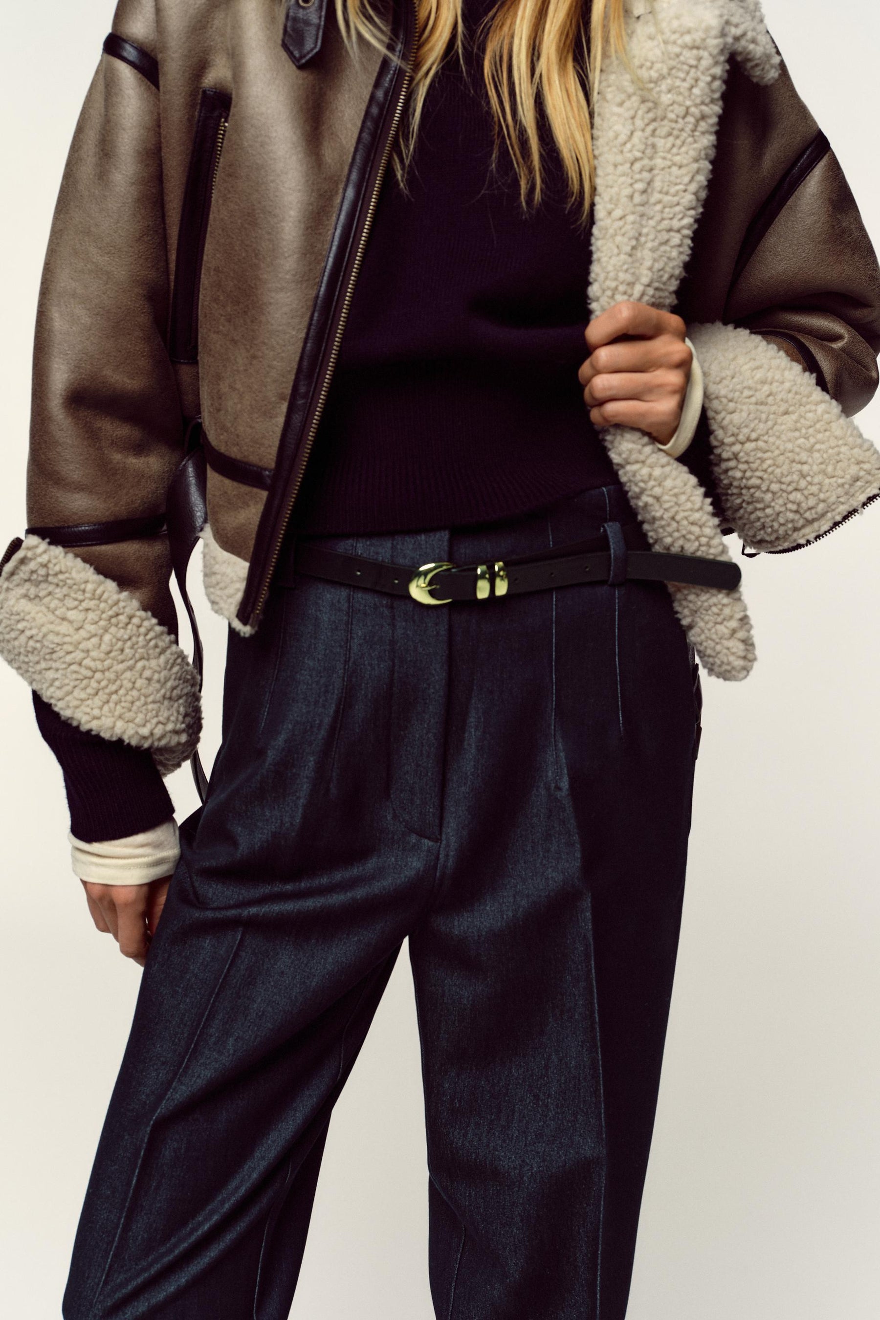 High-Waist Trousers with Belt