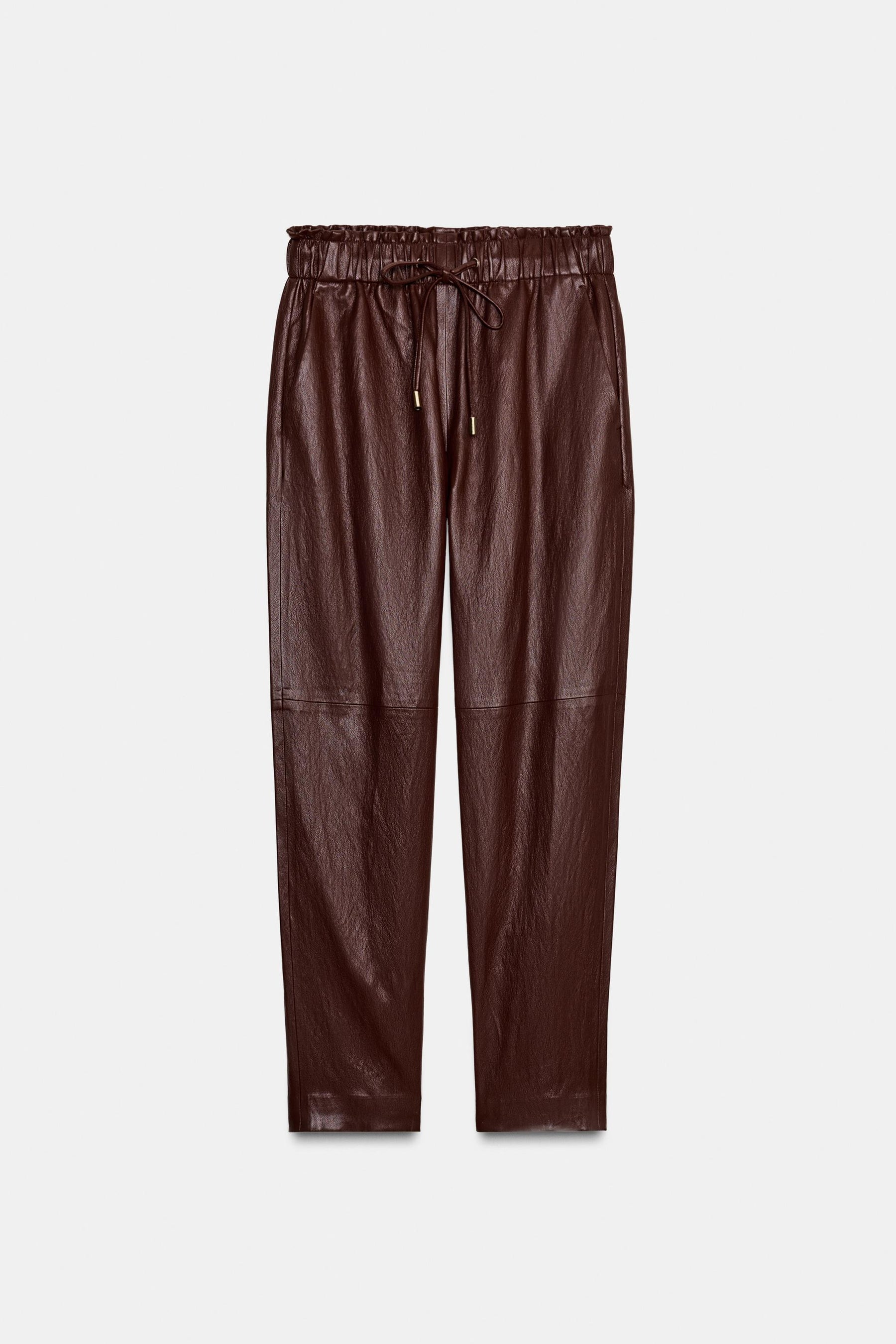 Faux Leather Trousers