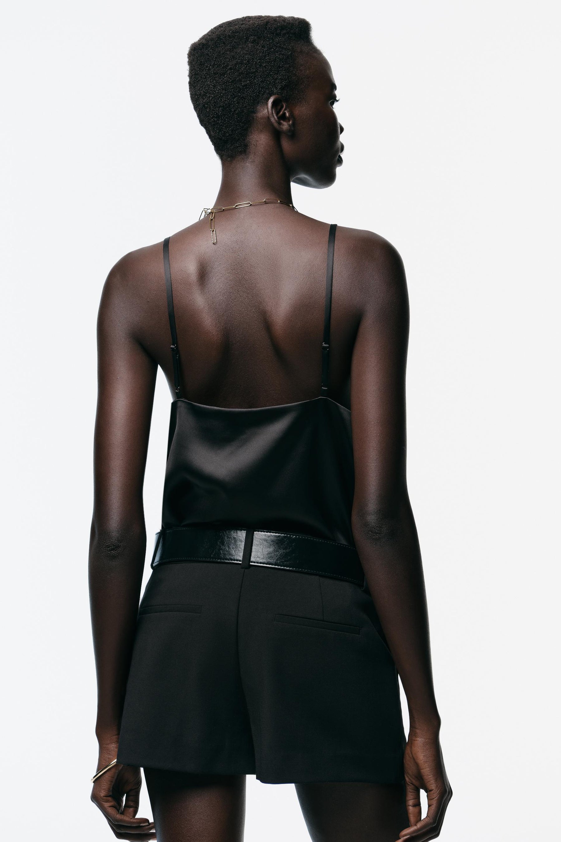 Low-Rise Skort with Belt