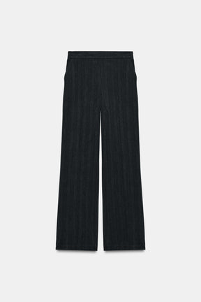 Straight-leg Herringbone Trousers