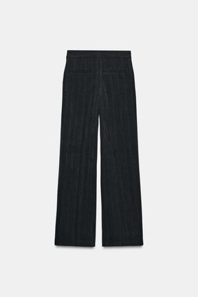 Straight-leg Herringbone Trousers