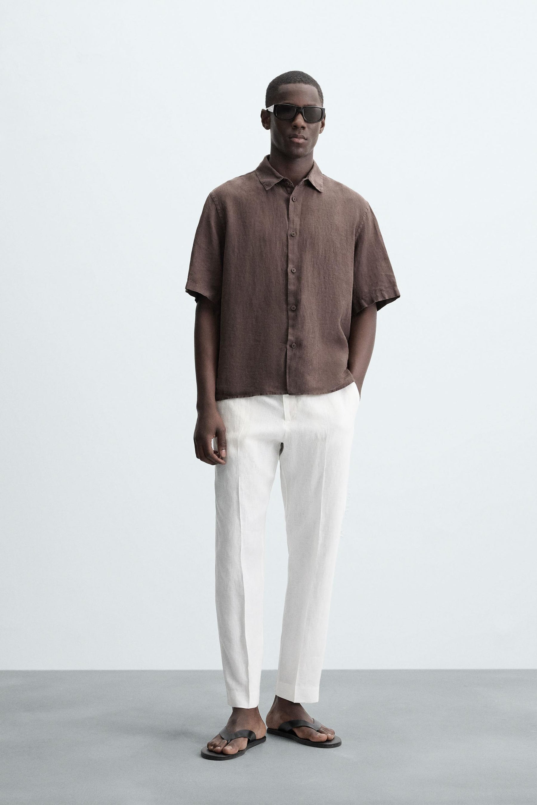 100% LINEN TROUSERS - Image 1