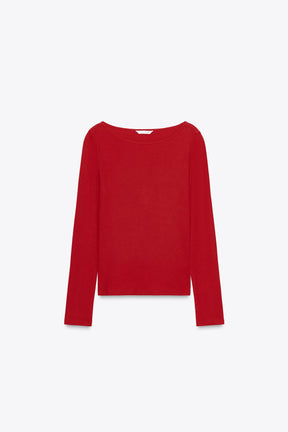 Cotton Boat Neck Tee