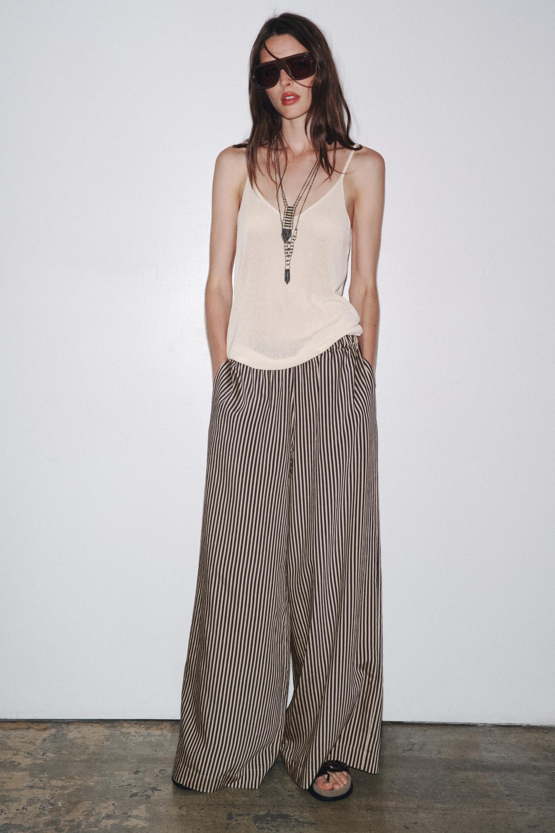 Striped Flowing Trousers