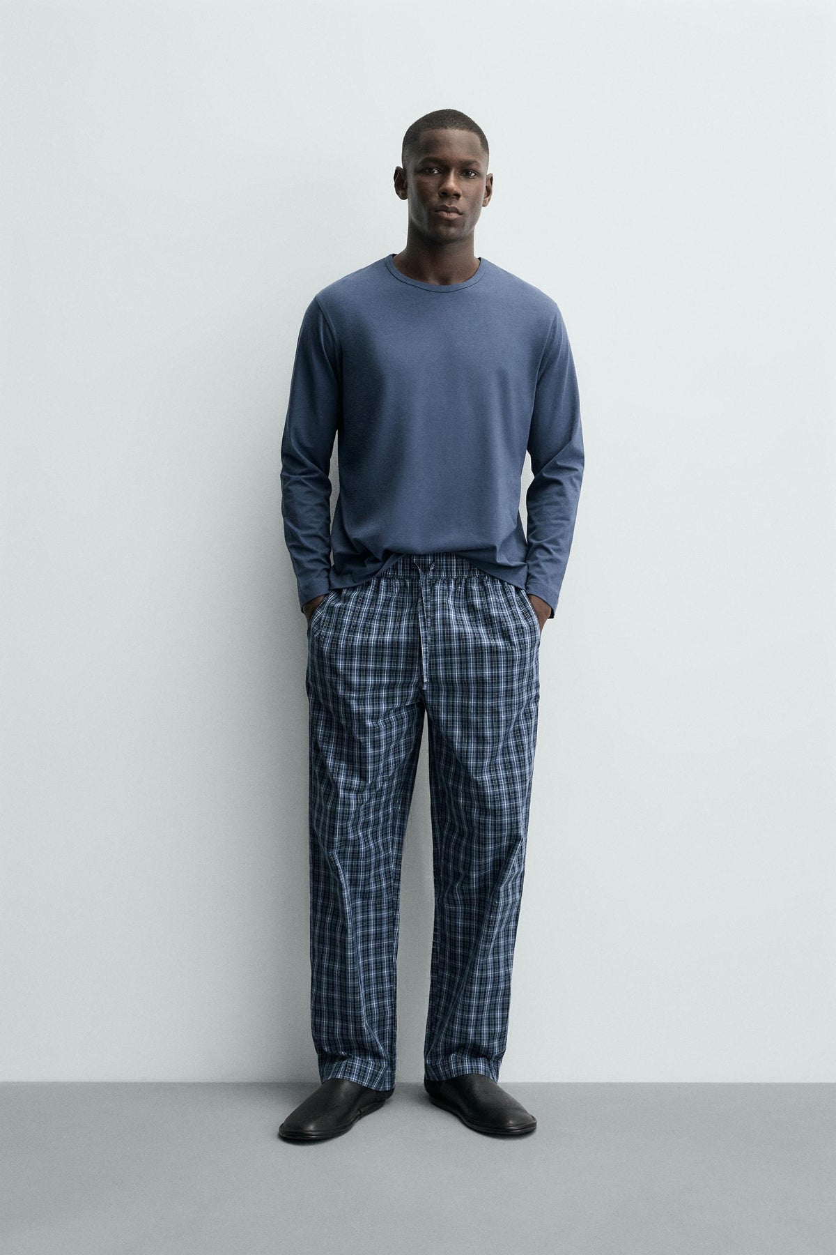 CHECKED COMBINED PYJAMA SET - Image 1