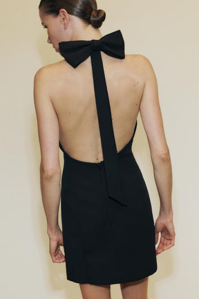 HALTER NECK SHORT DRESS WITH BOW - Image 4