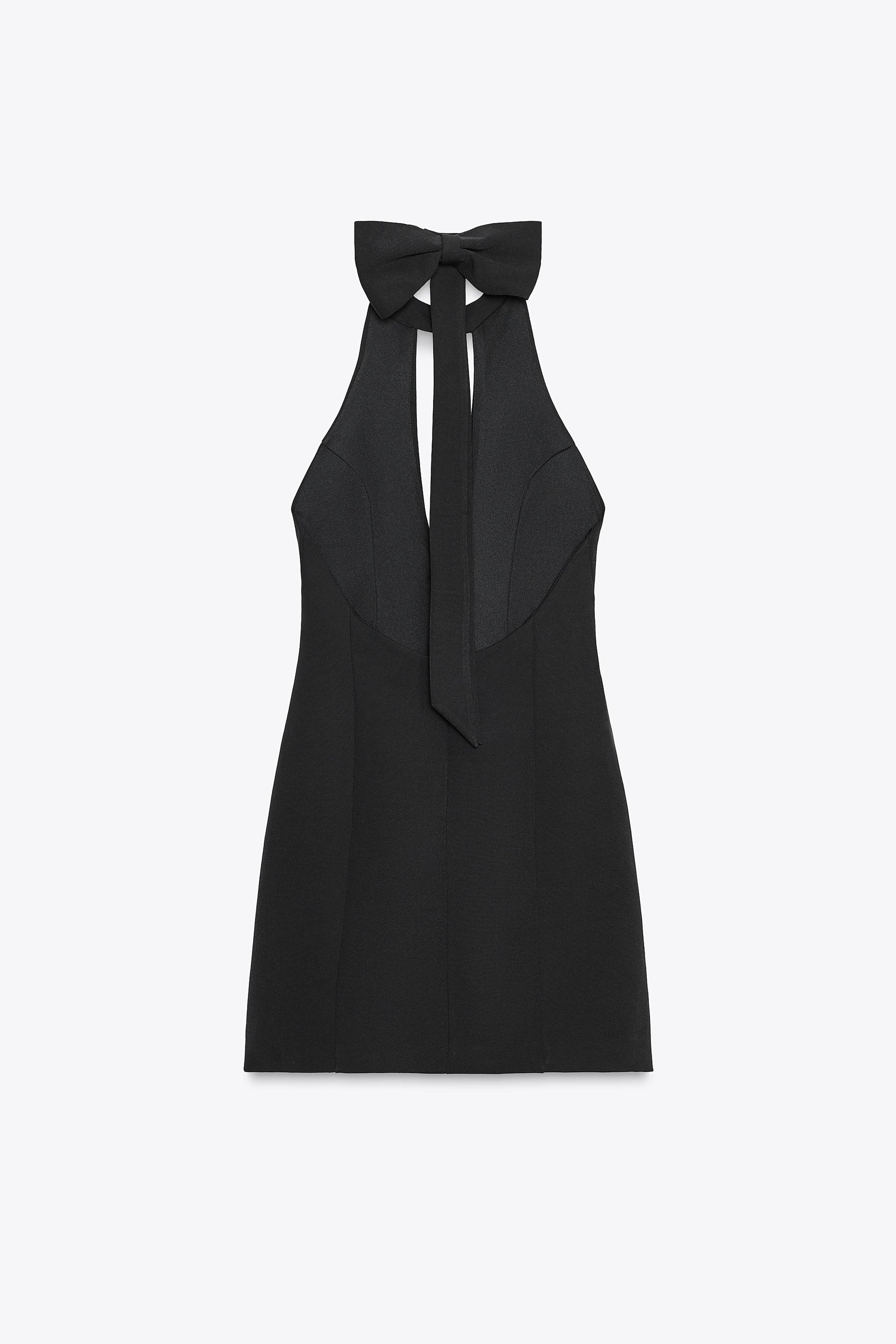 HALTER NECK SHORT DRESS WITH BOW - Image 6